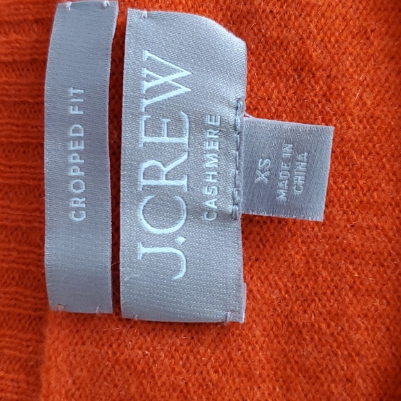 J crew cashmere orange  sweater size S - Picture 9 of 16